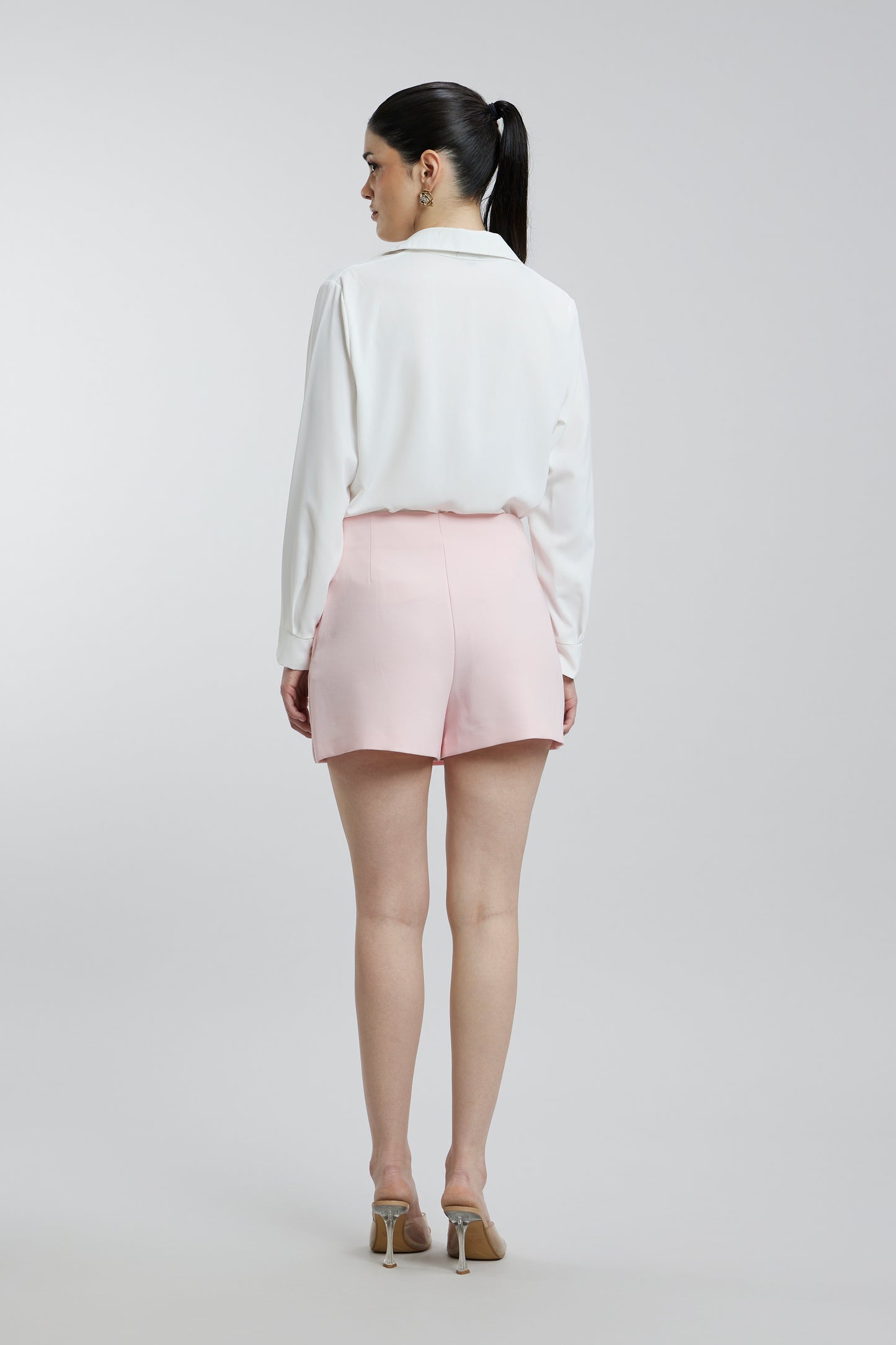 Coloured Embroidered Satin Shirt