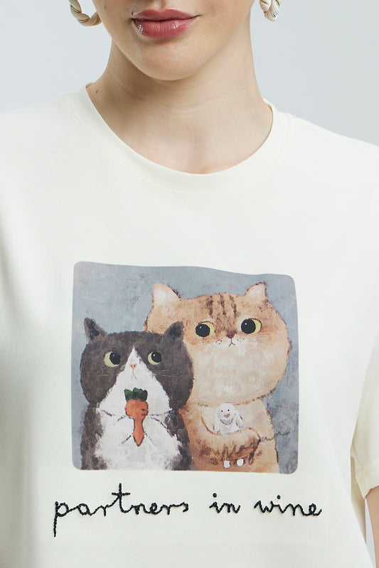 Partner in Wine Cotton Tshirts