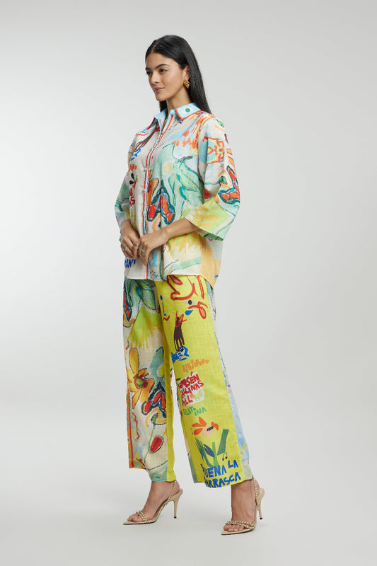 Abstract Linen Co-ord Sets