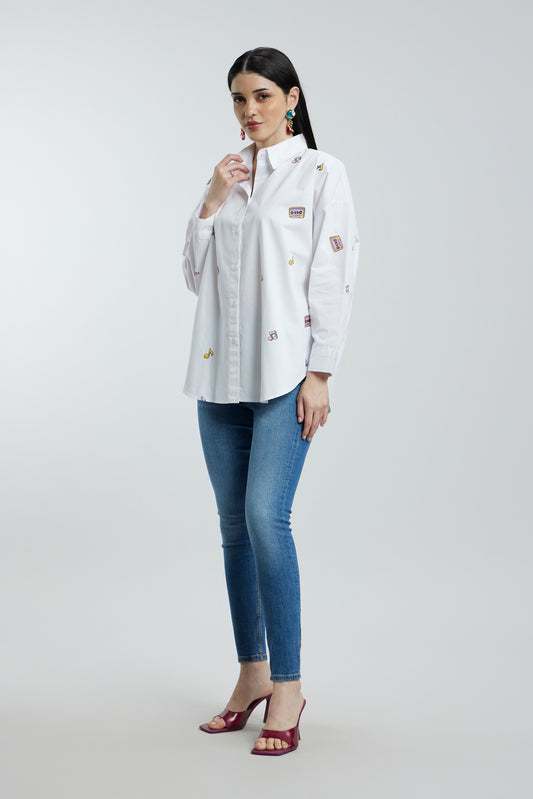 Oversized Musical Notes Shirts