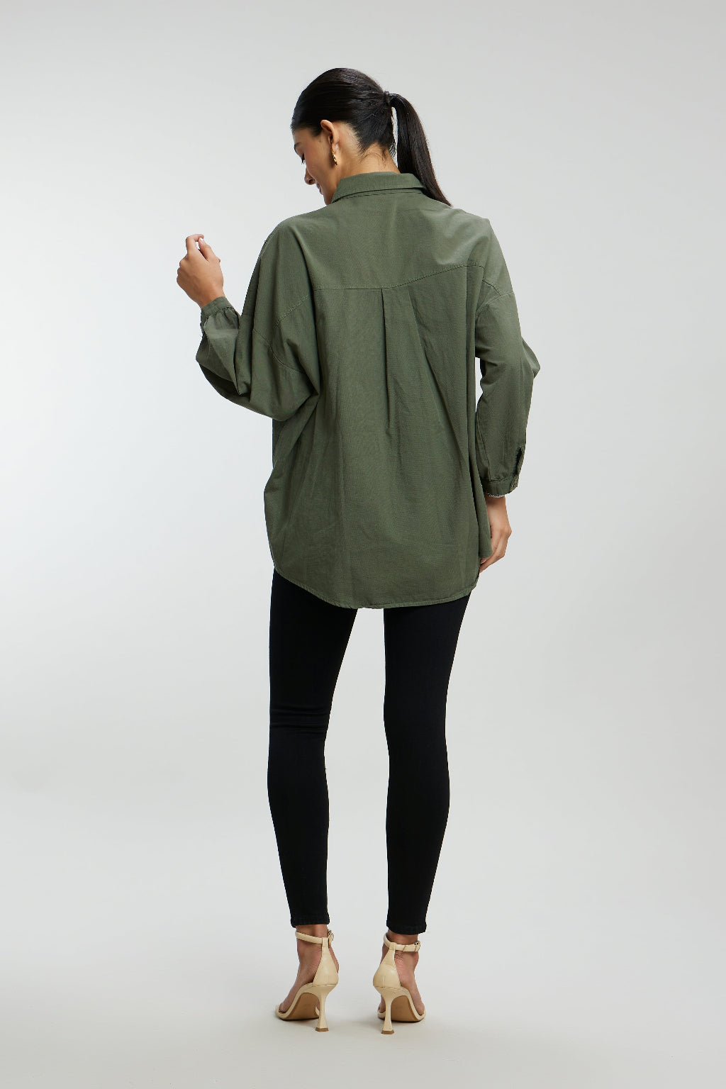 Stone Stem Work Oversized Shirt