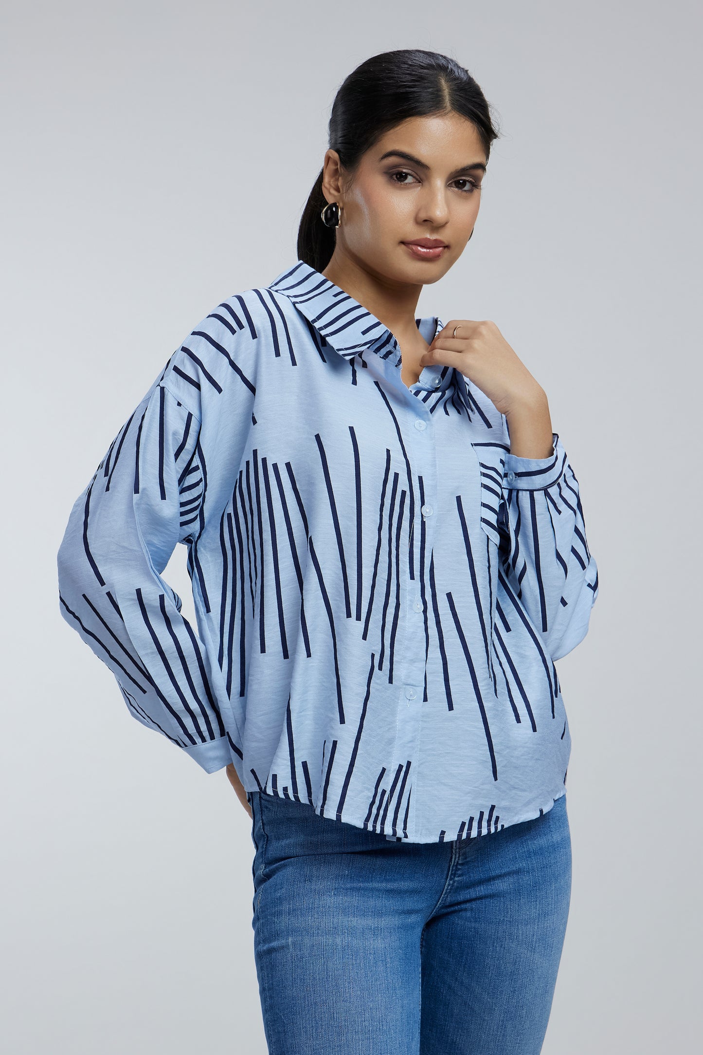 2 Sided Collar Button Shirt