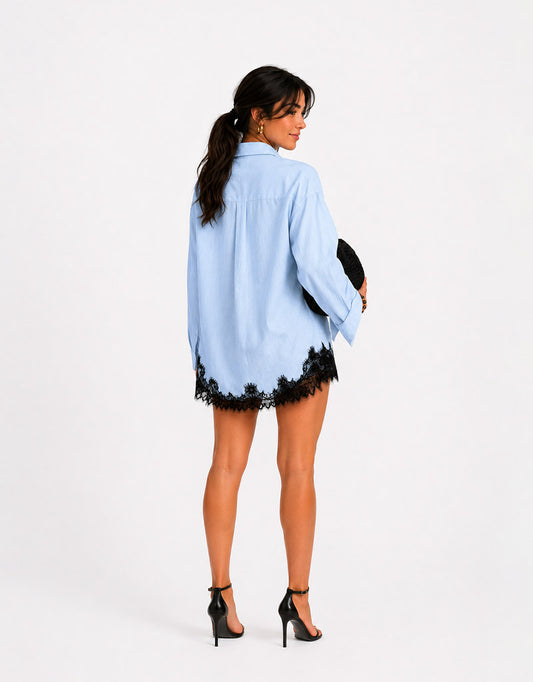 Lace shorts co-ord set