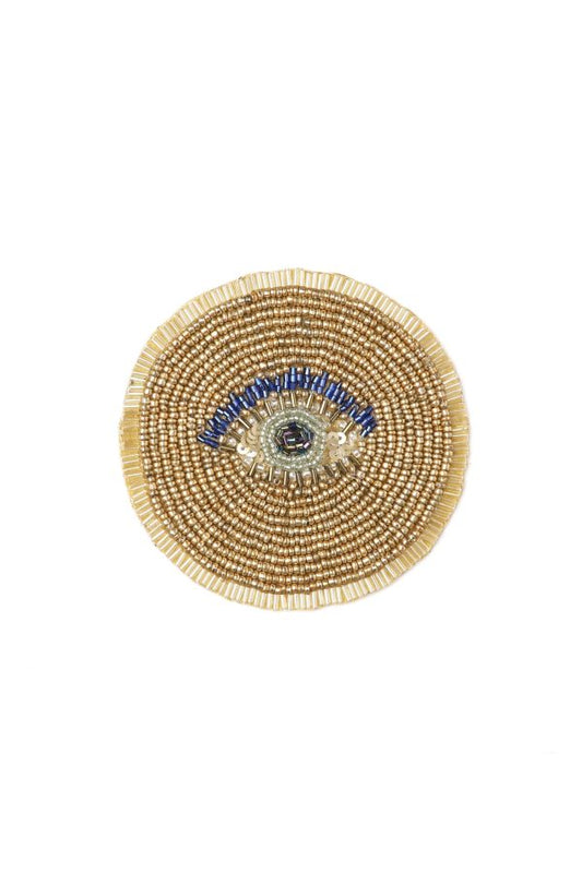 Beaded Evil Eye Coasters