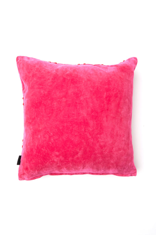 Velvet Cushion Cover with chenille waves