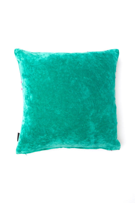 Velvet Cushion Cover with chenille waves