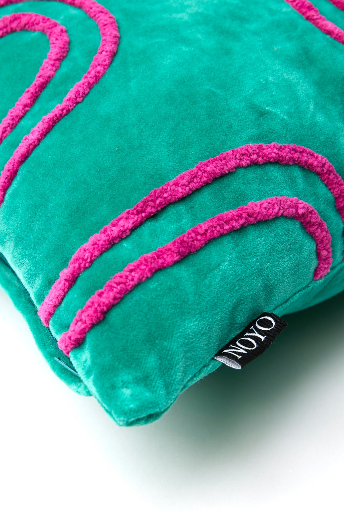Velvet Cushion Cover with chenille waves