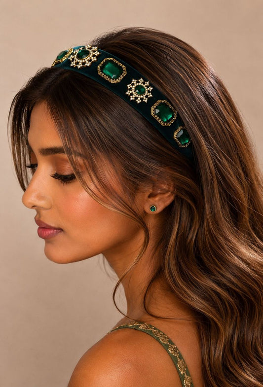 Embellished Green Hairband
