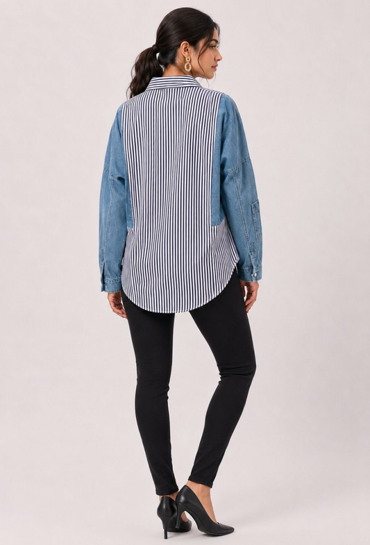 Denim Meets Downtown Shirt