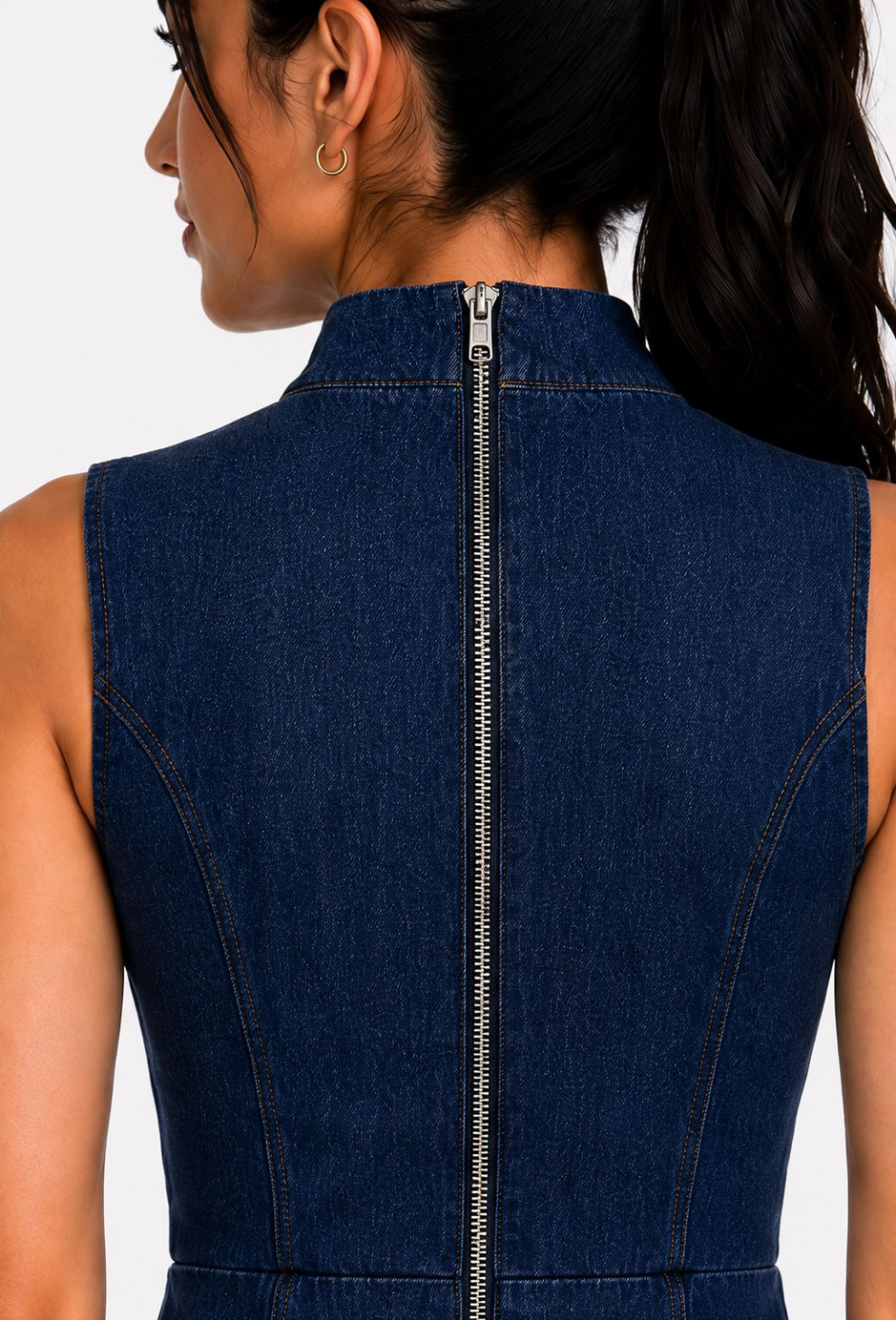 Zip & Slay Denim Dress