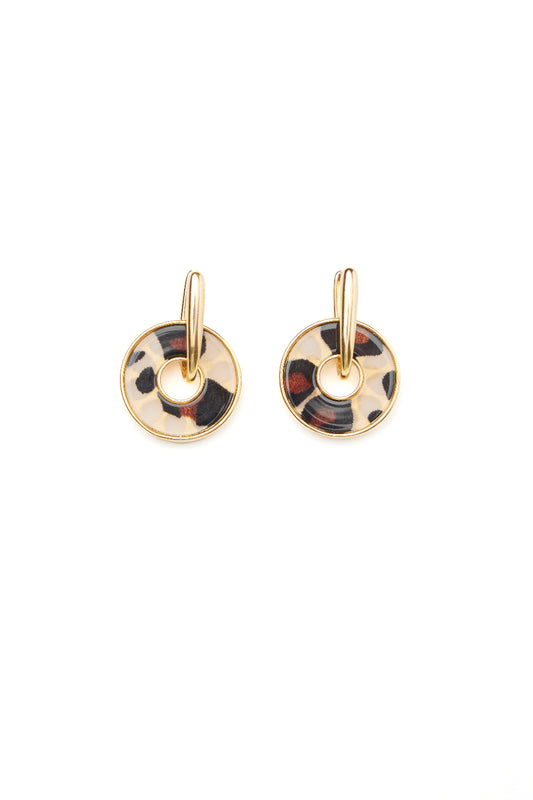 Cheetah pattern earrings