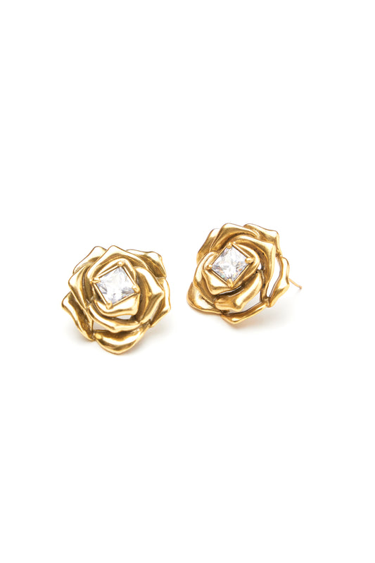 Rose shape earring top
