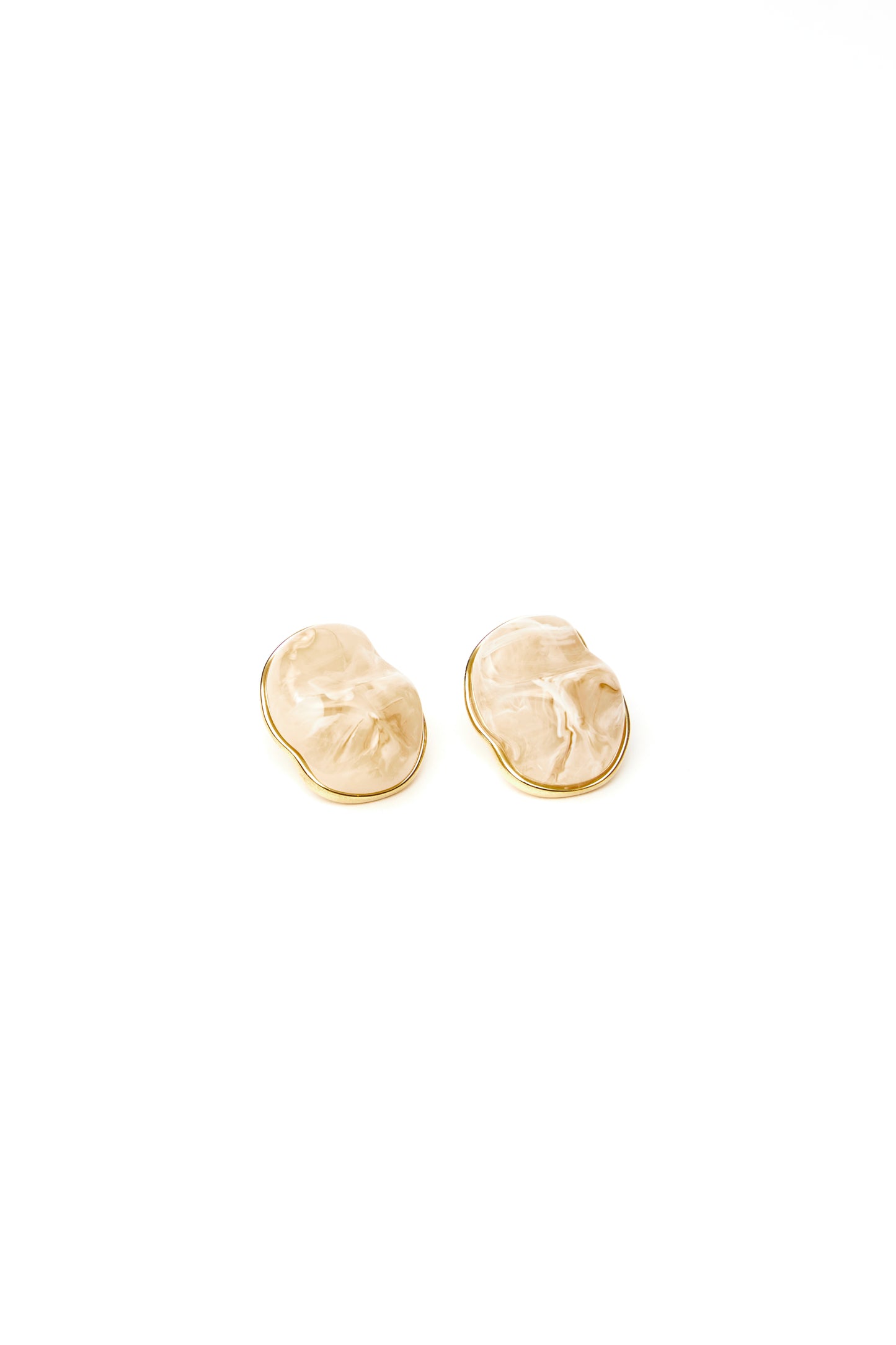 Uneven Stone Marble Earrings