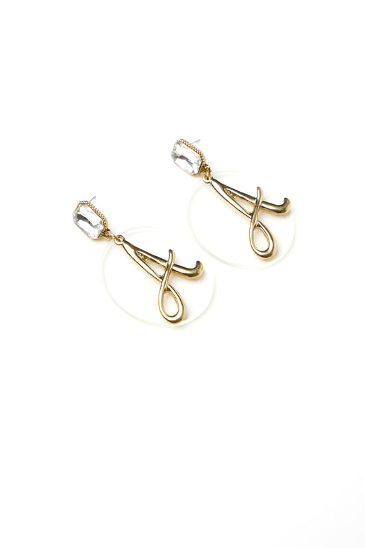 Initial ‘A’ Acrylic Layer Earrings
