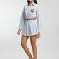 Co-ord Skirt Set with Detachable Brooch