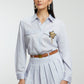 Co-ord Skirt Set with Detachable Brooch