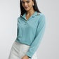 Coloured Embroidered Satin Shirt
