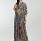 Gold Foil Small Dots Muslin Kaftan