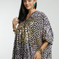 Gold Foil Small Dots Muslin Kaftan