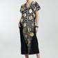 Gold Foil Big Dots Muslin Kaftan