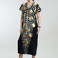 Gold Foil Big Dots Muslin Kaftan
