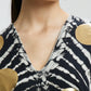 Gold Foil Big Dots Muslin Kaftan