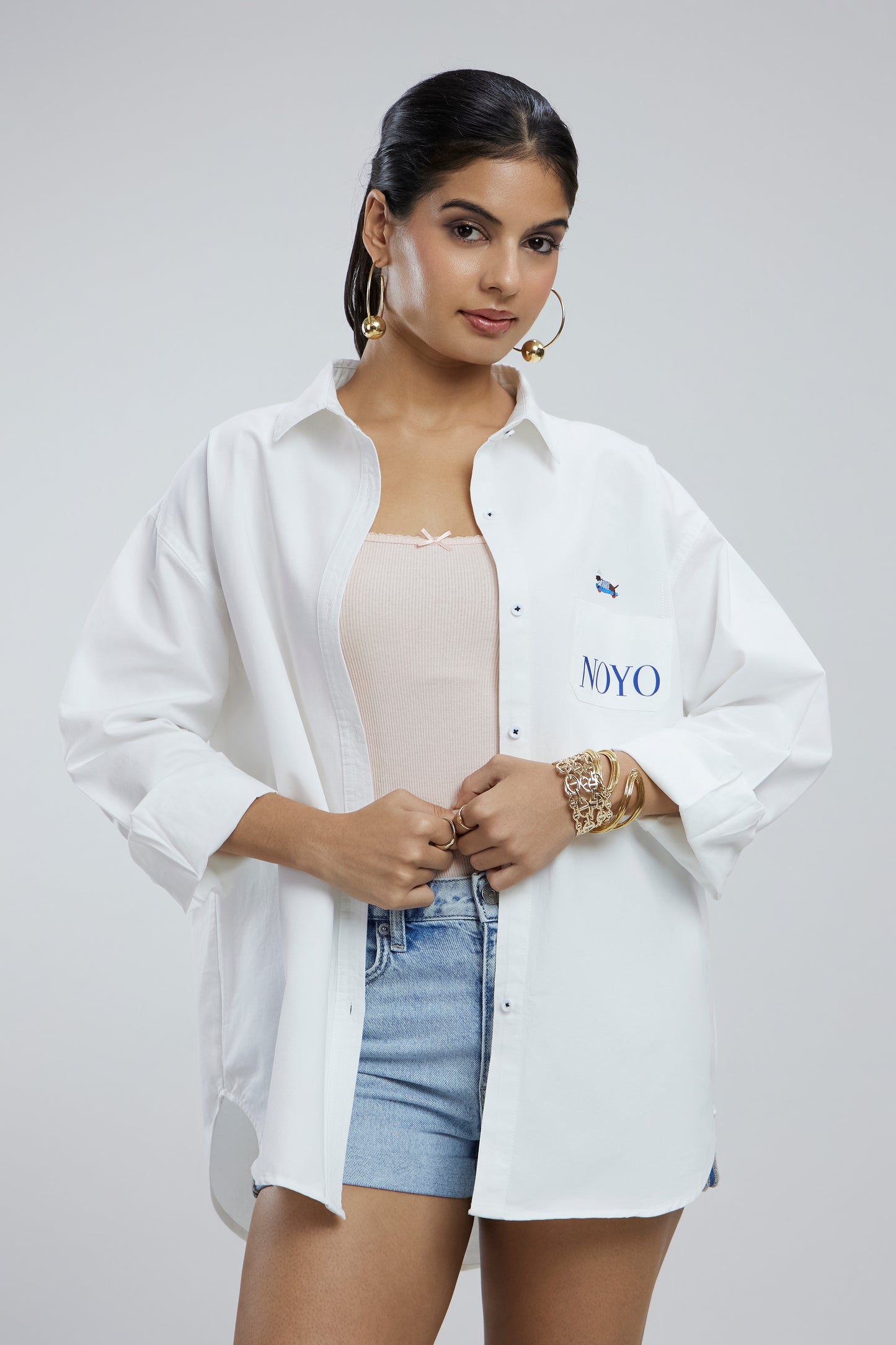 Small Dog Oversized Cotton Shirt