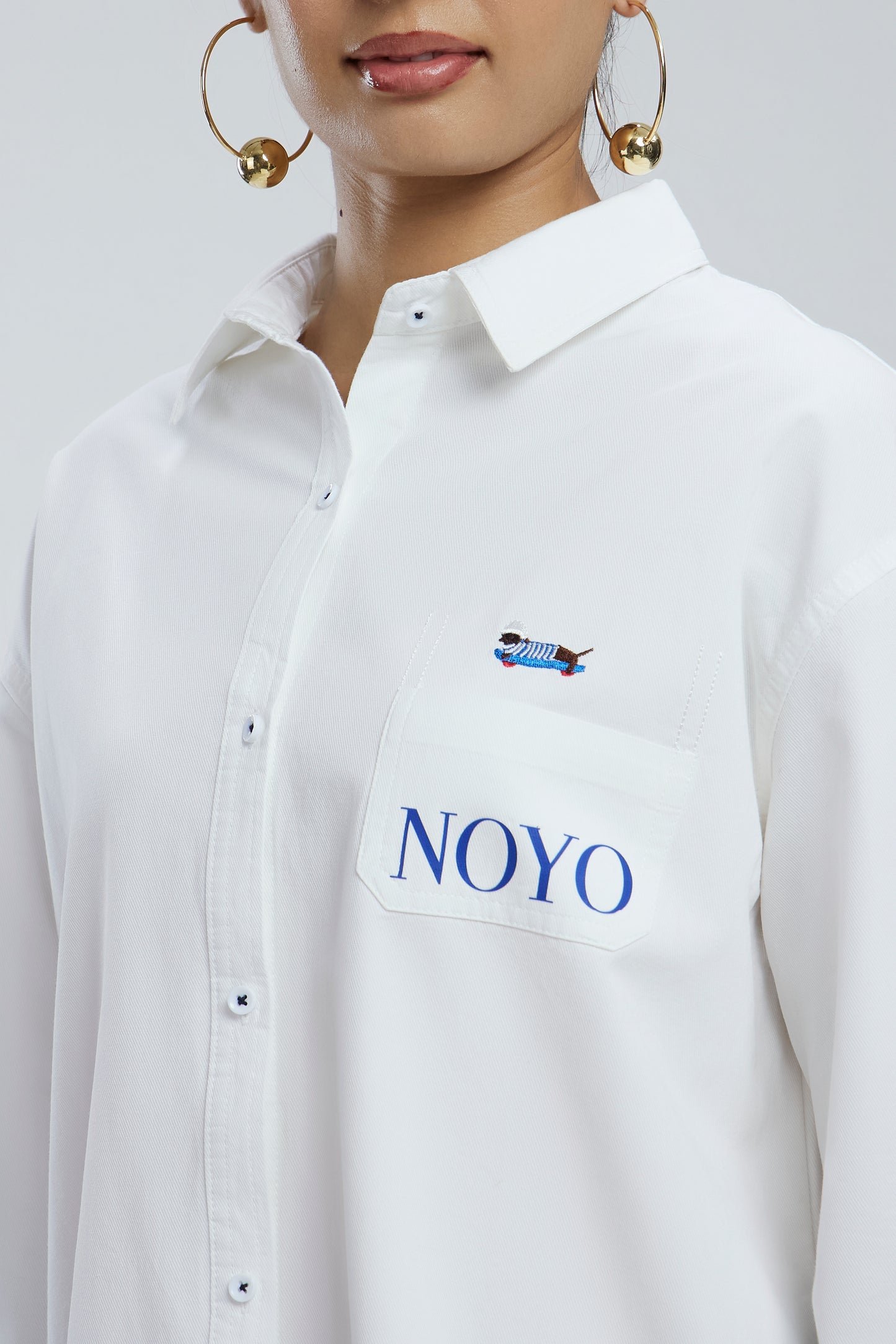 Small Dog Oversized Cotton Shirt