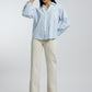 Shirt with Lace String Detail