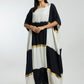 Gold Foil Lines Muslin Kaftan