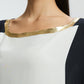 Gold Foil Lines Muslin Kaftan