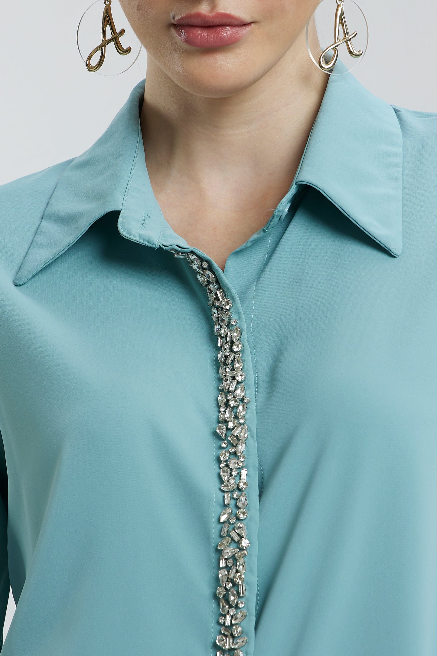 Button Panelled Handwork Shirt
