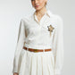 Co-ord Skirt Set with Detachable Brooch