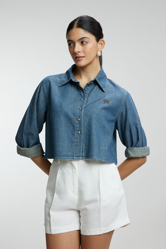 Denim Bow Shirts