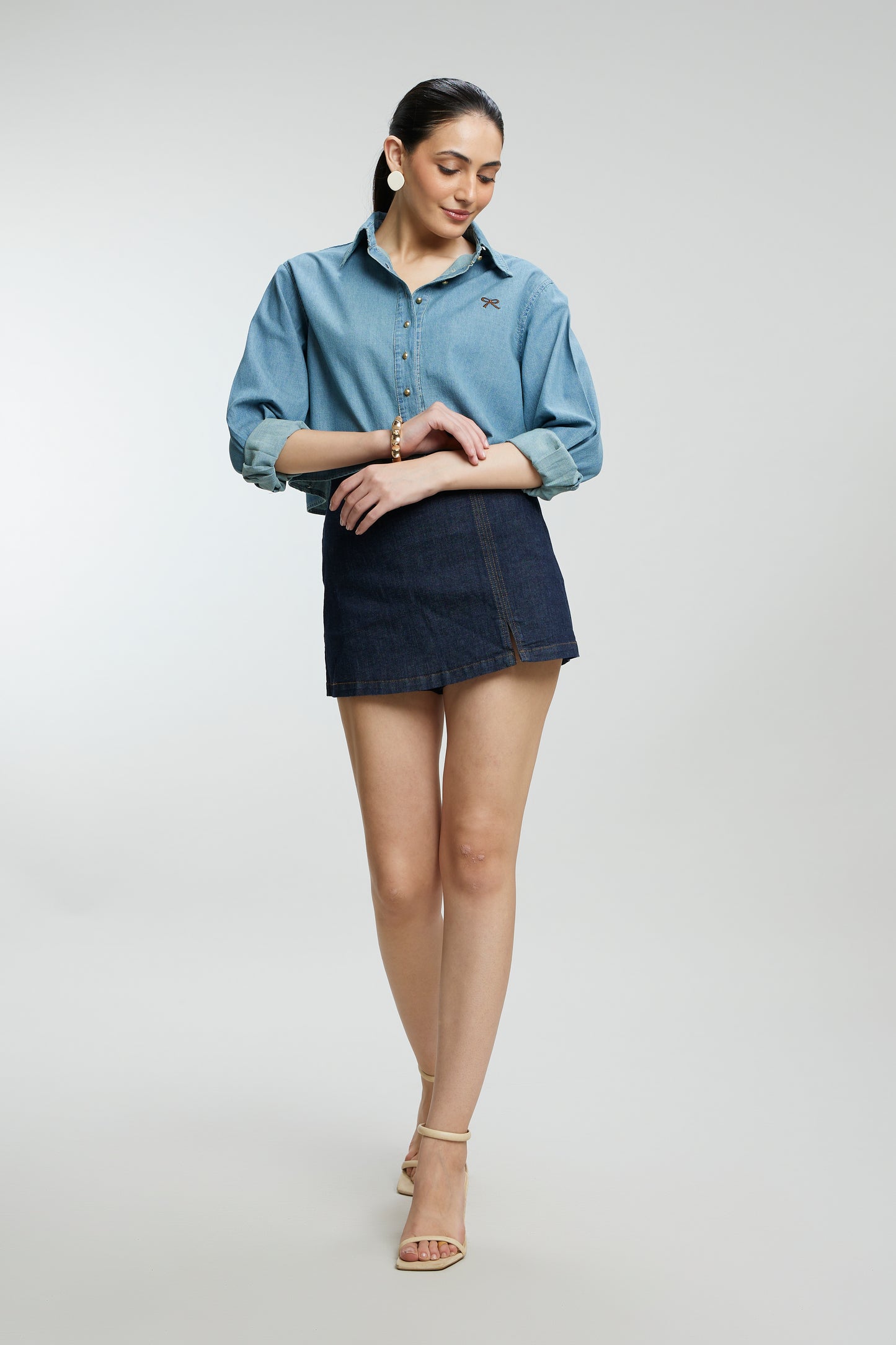 Denim Bow Shirts