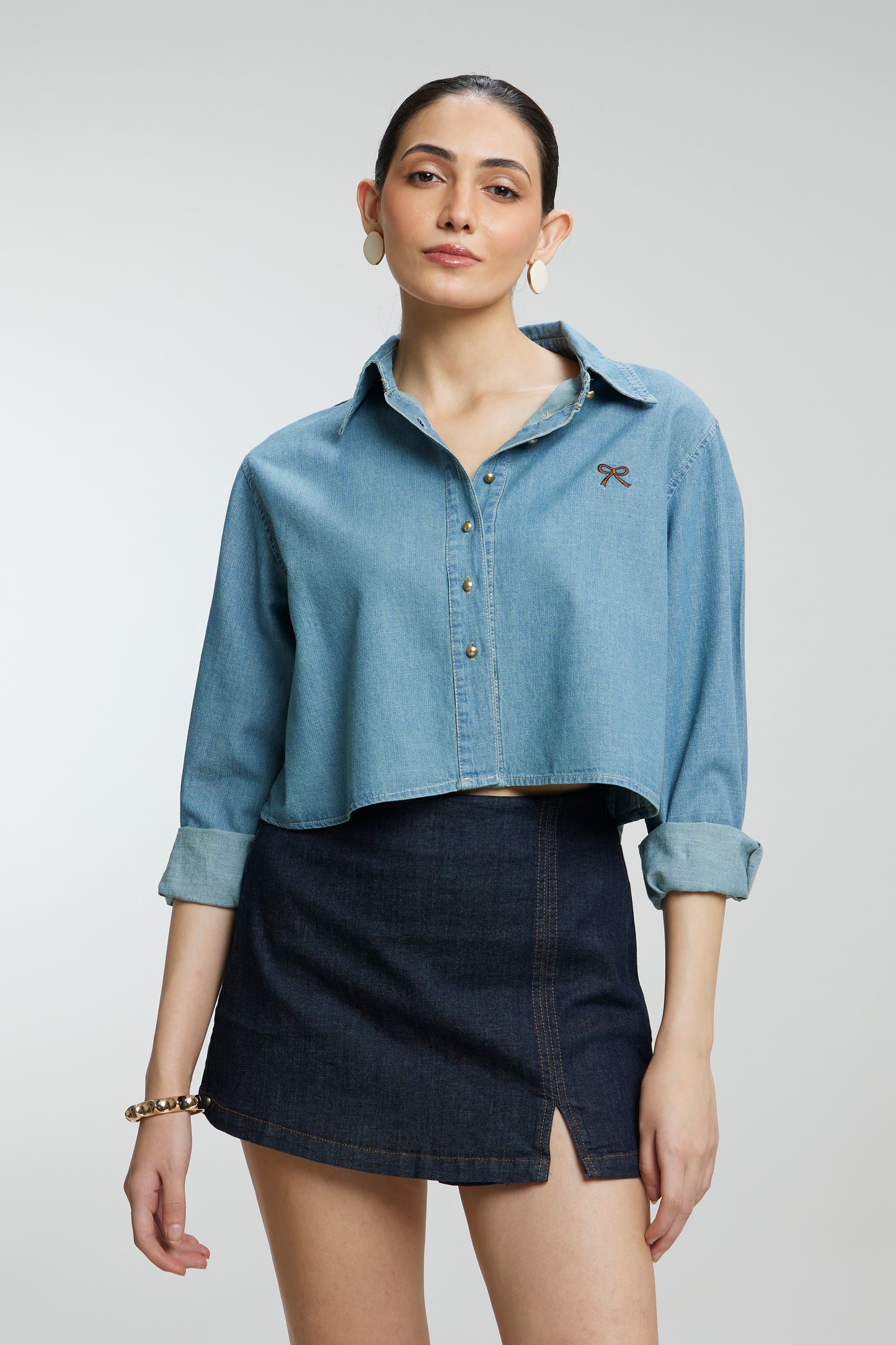 Denim Bow Shirts