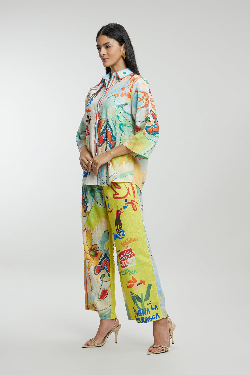 Abstract Linen Co-ord Sets