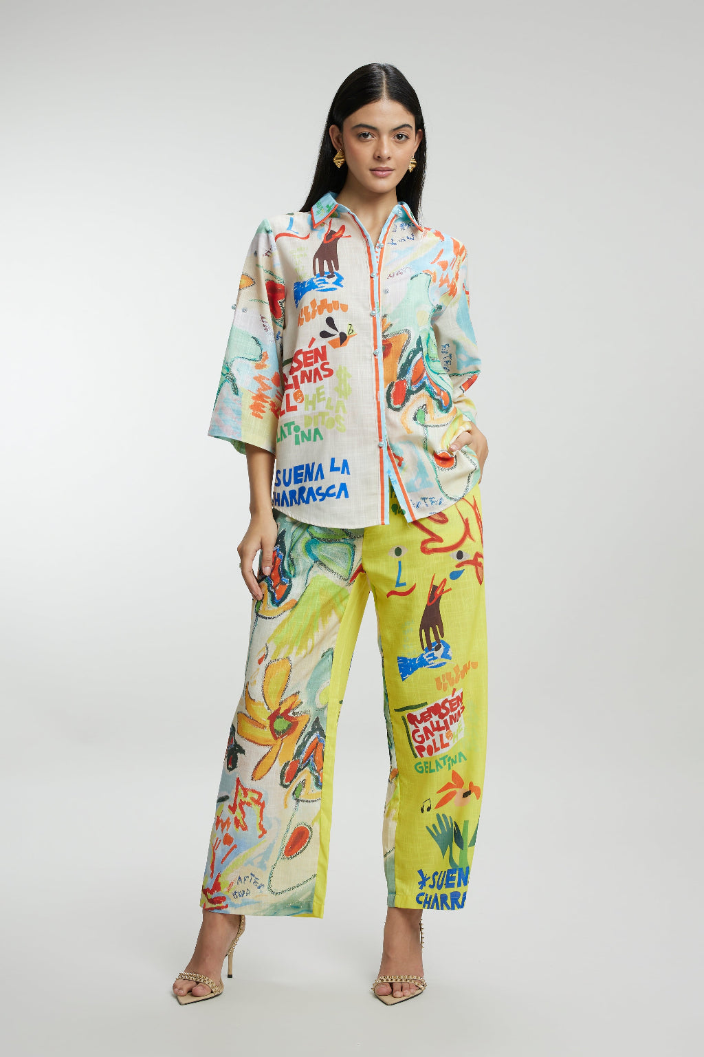 Abstract Linen Co-ord Sets