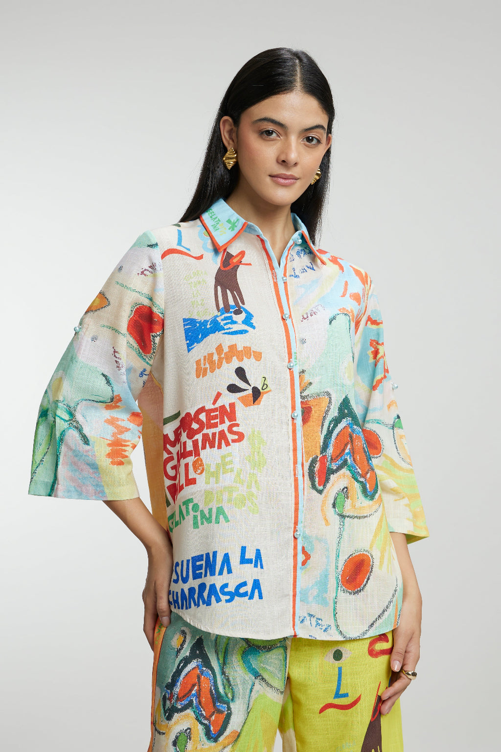 Abstract Linen Co-ord Sets