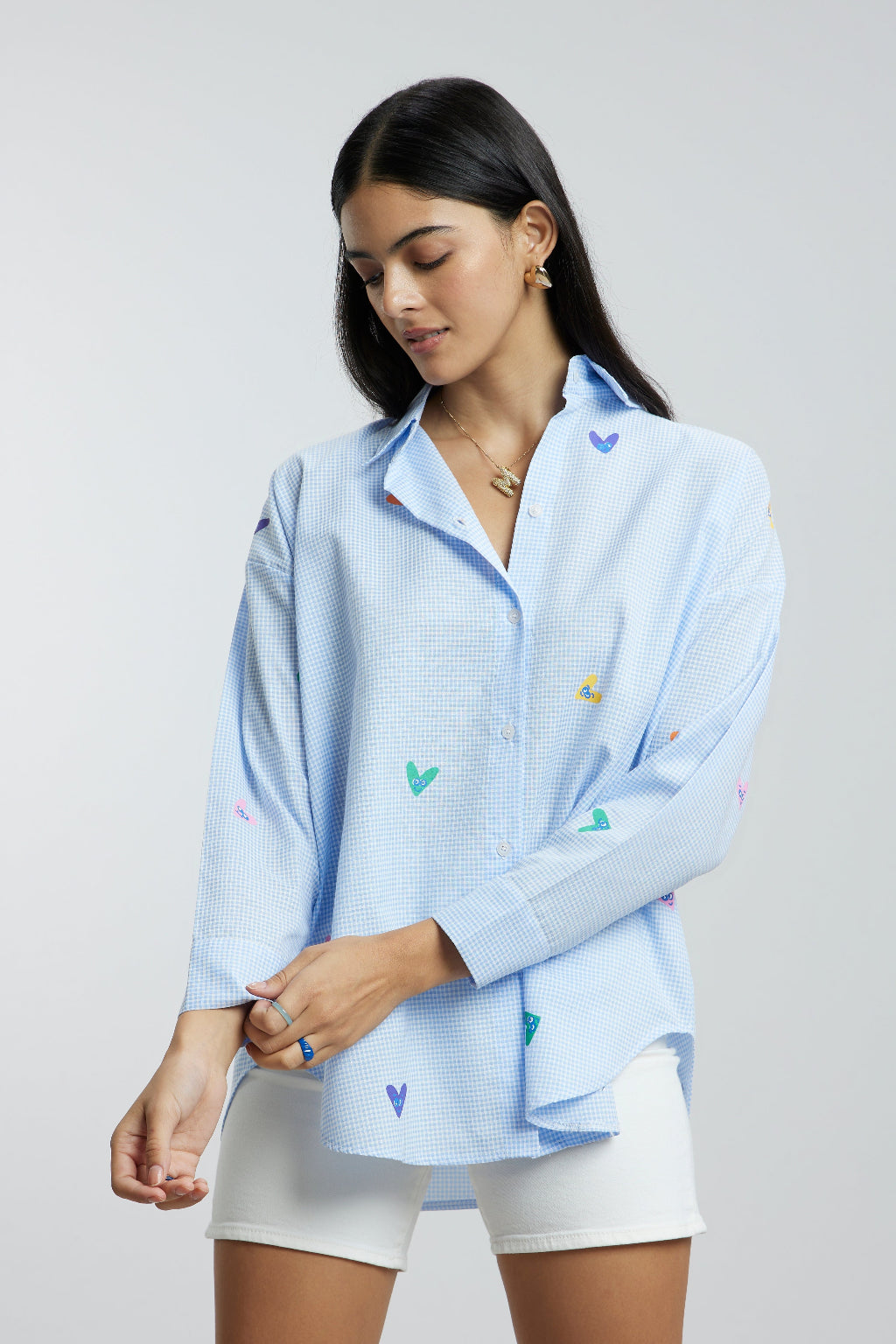 Oversized Checkered Fun Shirt