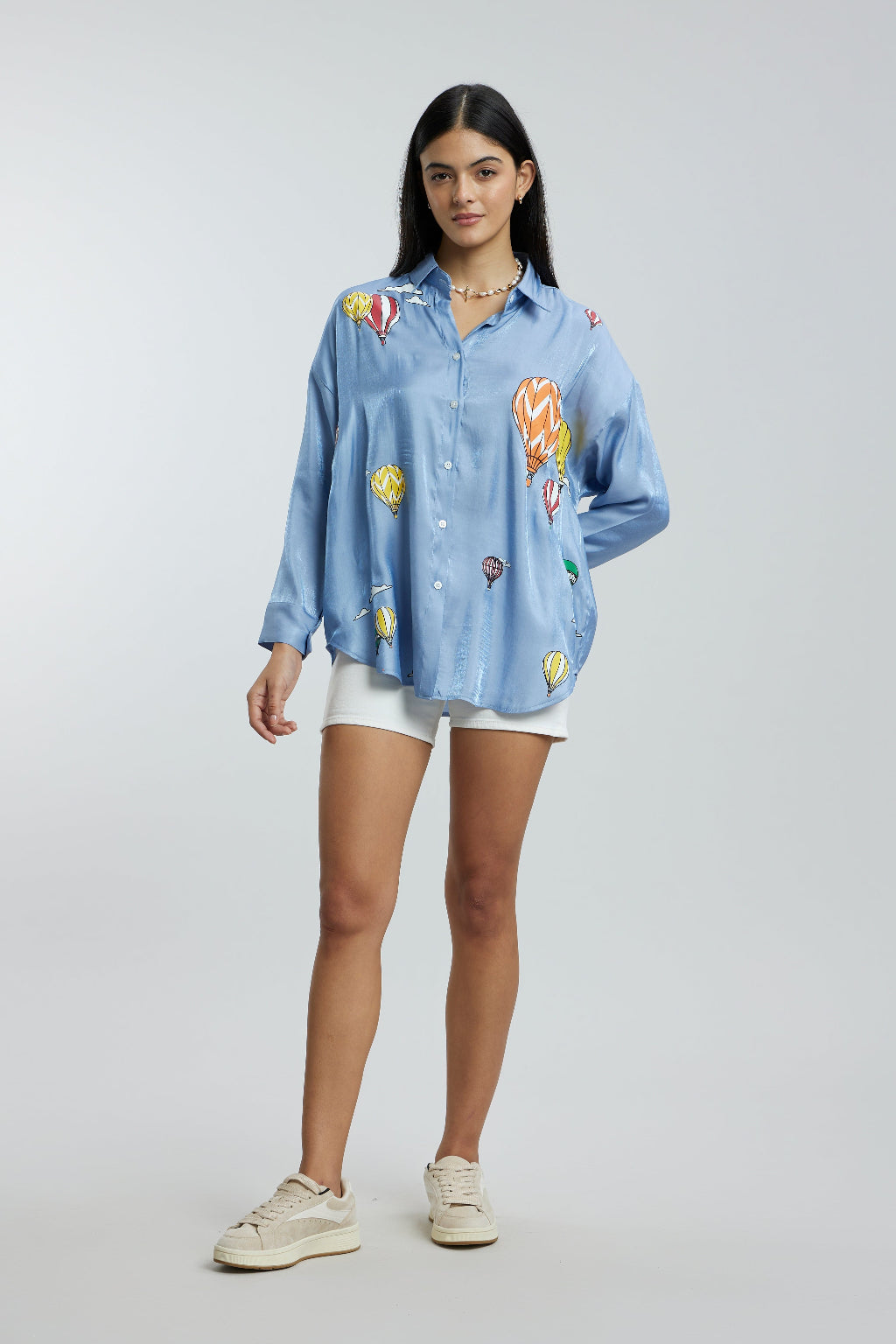 Hot Air Balloon Satin Shirt