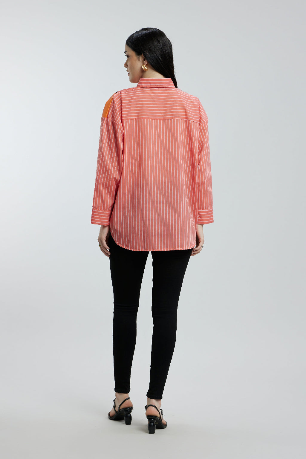 Oversized Orange Fun Shirt