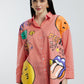 Oversized Orange Fun Shirt