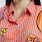 Oversized Orange Fun Shirt