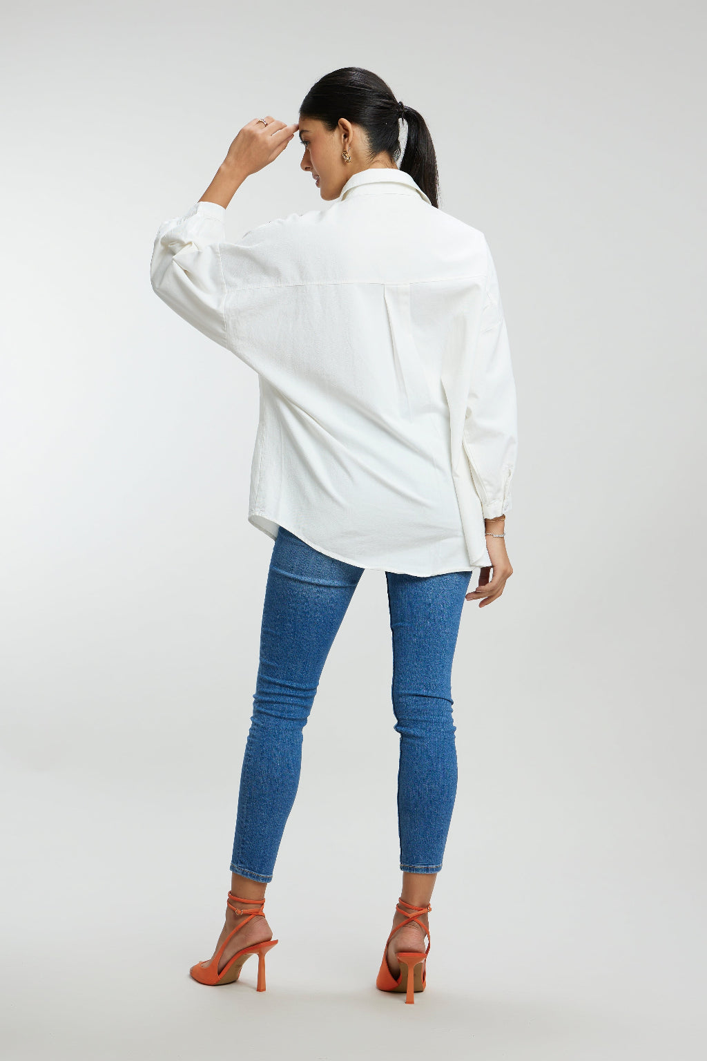 Stone Stem Work Oversized Shirt