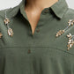 Stone Stem Work Oversized Shirt