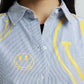 Oversized Shirt with Yellow Smileys