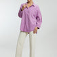 Oversized Stone Work Cotton Shirt