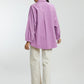 Oversized Stone Work Cotton Shirt