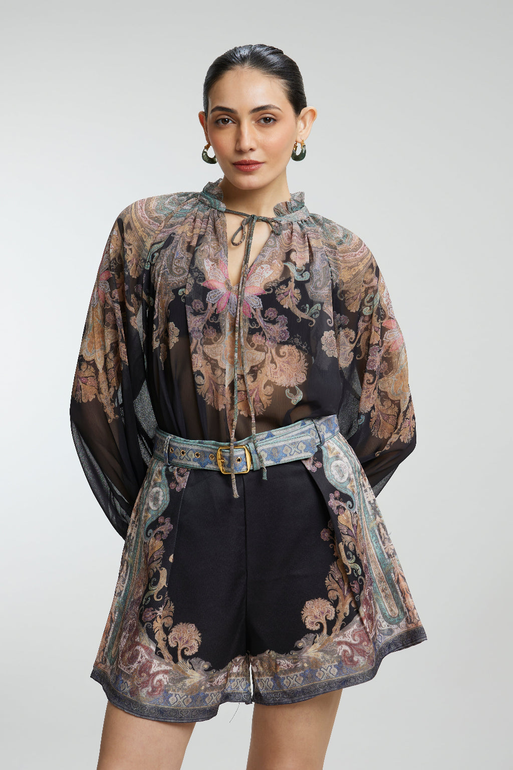 Black co-ord set with Belt